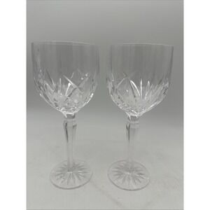 WATERFORD MARQUIS BROOKSIDE PATTERN SET OF 2 WINE GOBLETS 8 1/2" New W/out Box